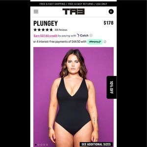 TA3 Plungy Swimsuit size Medium Short
